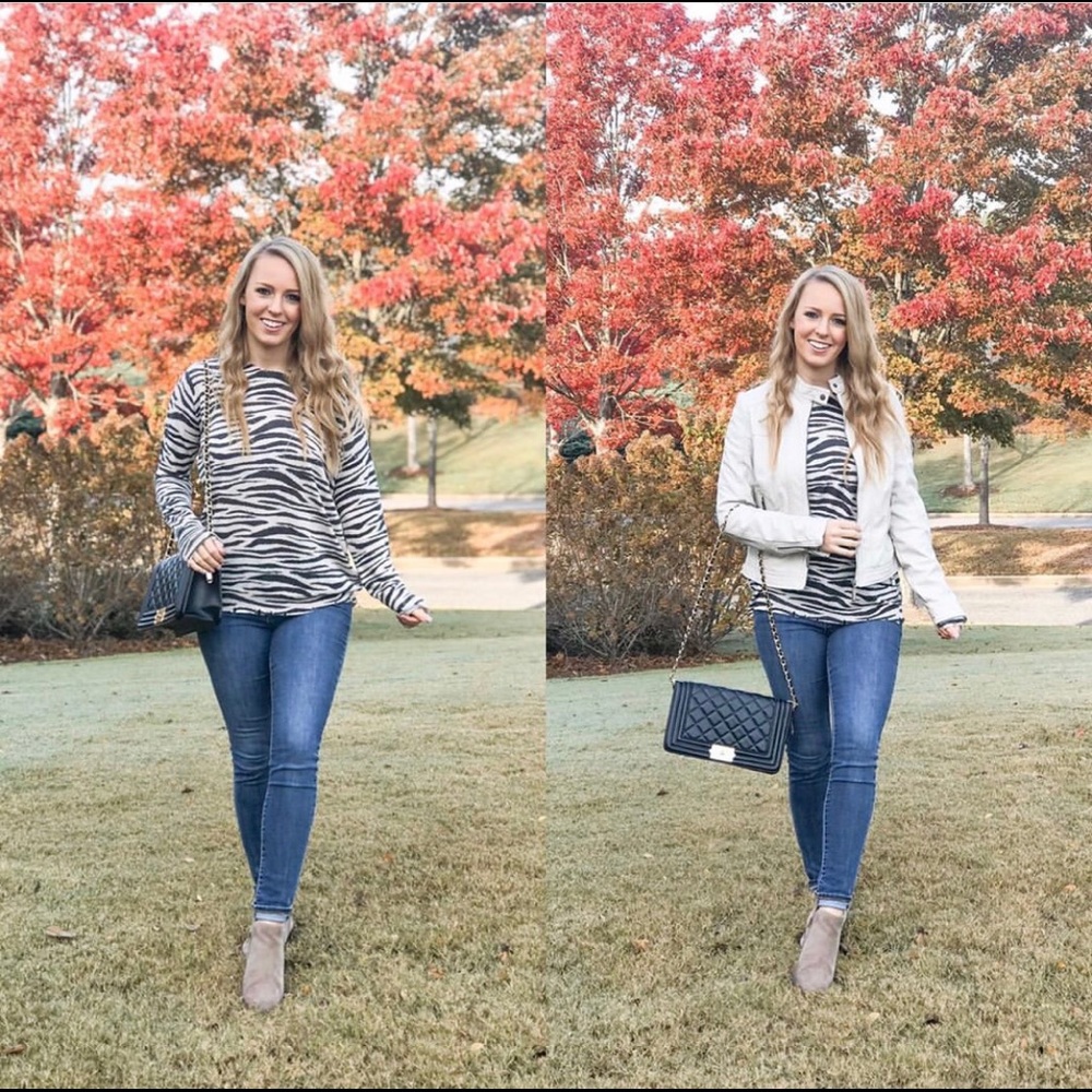 Zebra Print Sweater